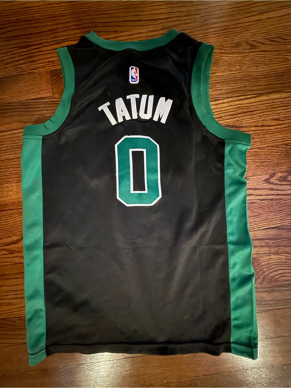 Boston Celtics Nike Tatum Black & Green Jersey - Number 0 - Picture 2 of 4